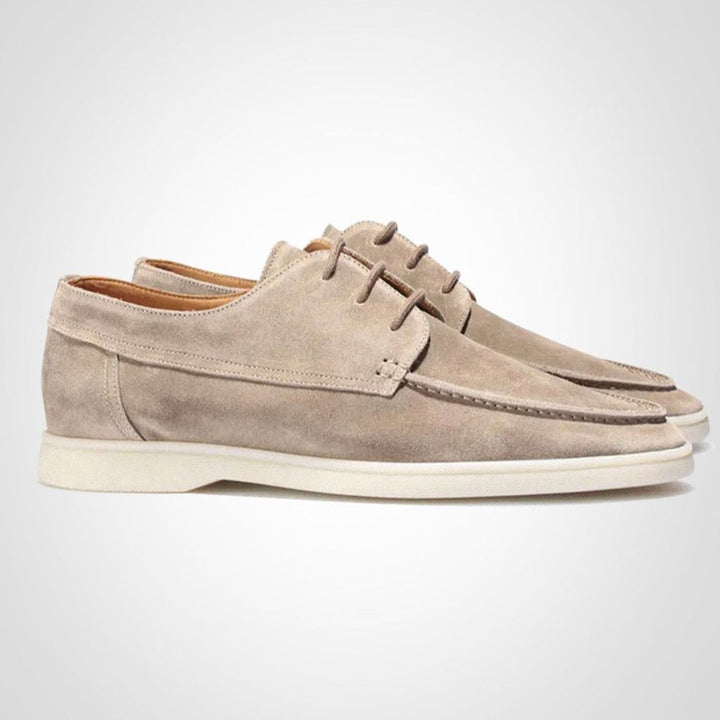 Men's Suede-Effect Lace-Up Boat Derby Loafers