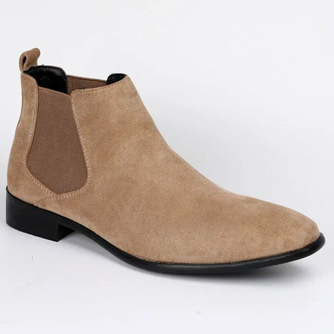 Men's Suede Slip-On Chelsea Ankle Boots