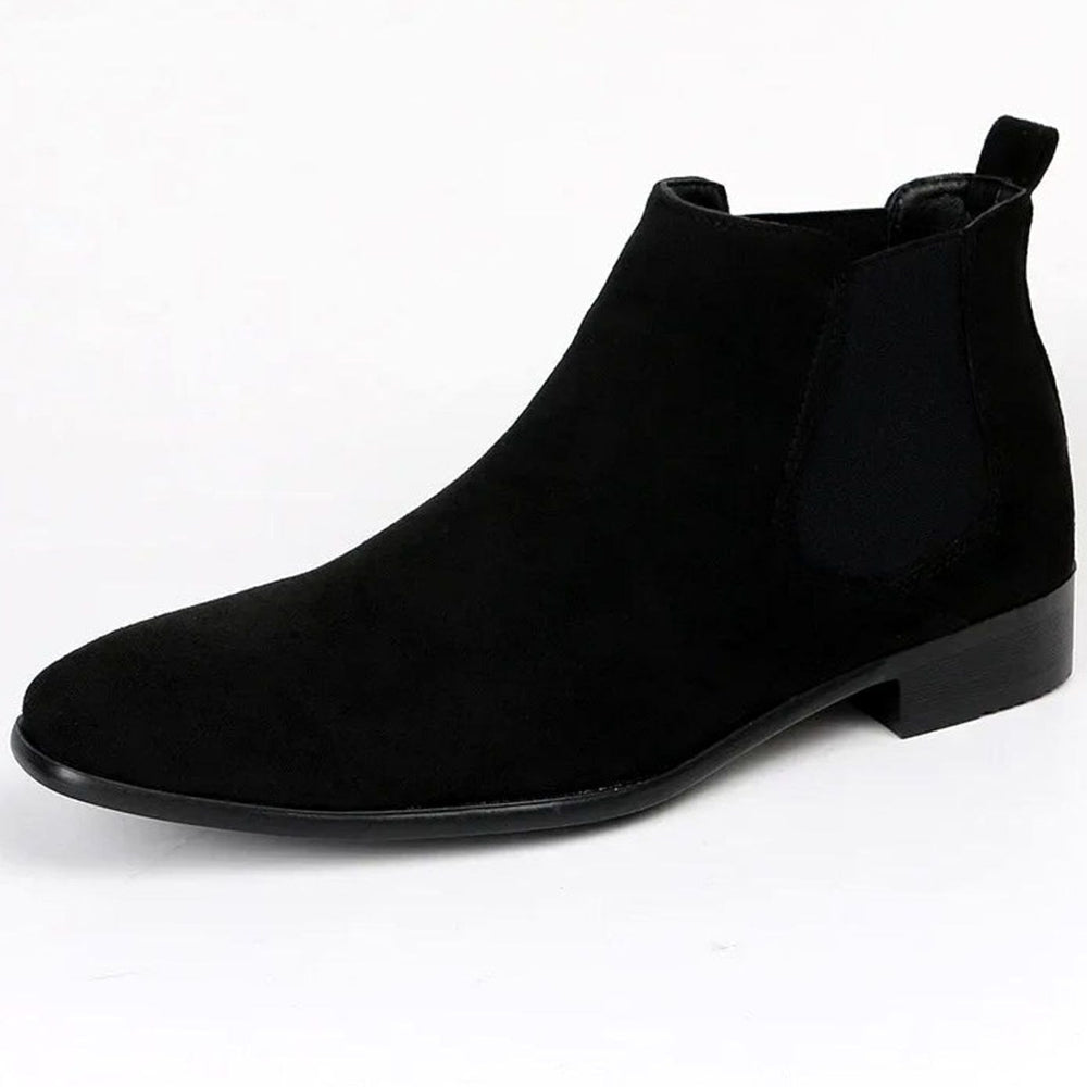 Men's Suede Slip-On Chelsea Ankle Boots