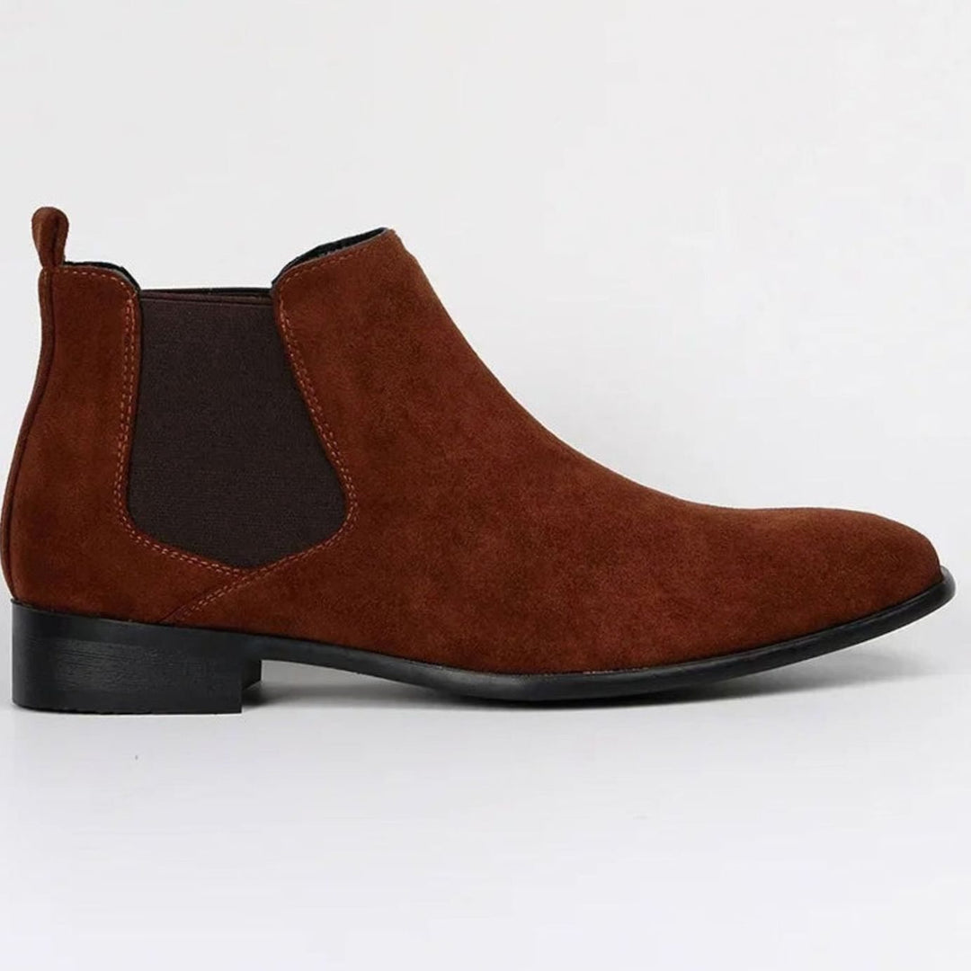 Men's Suede Slip-On Chelsea Ankle Boots