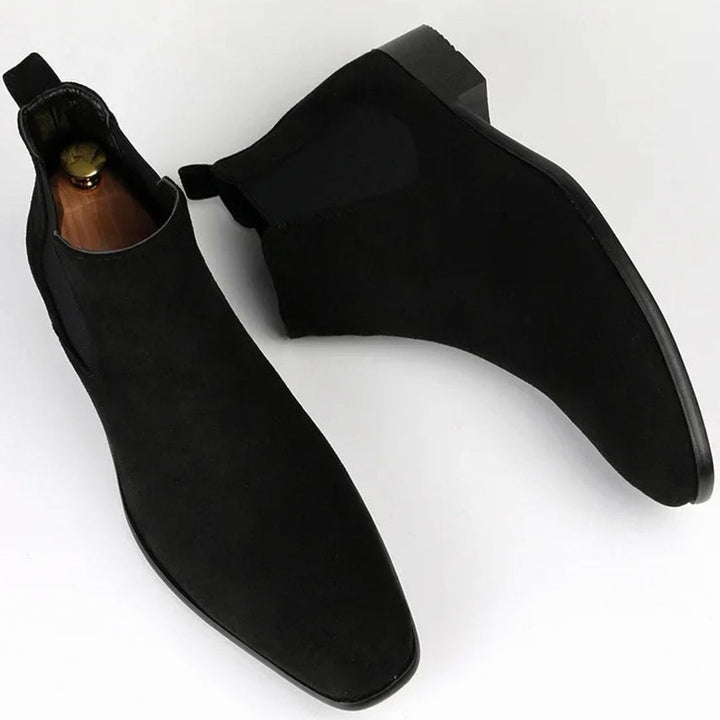 Men's Suede Slip-On Chelsea Ankle Boots