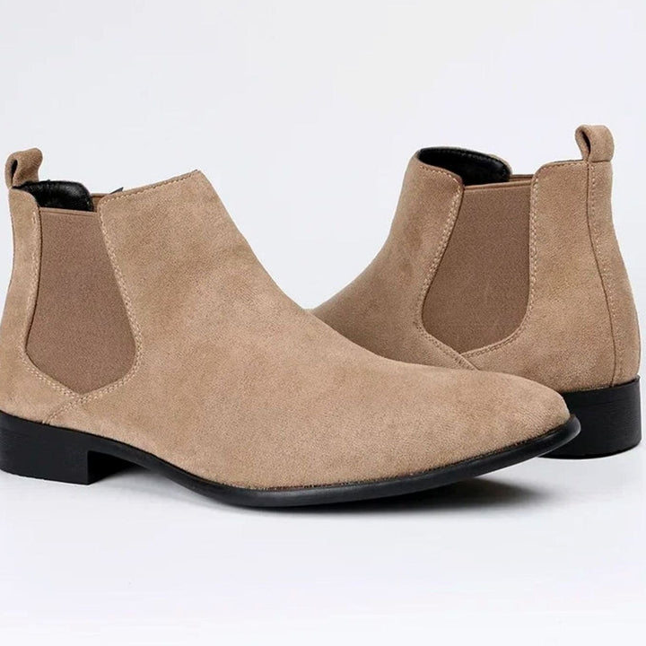 Men's Suede Slip-On Chelsea Ankle Boots