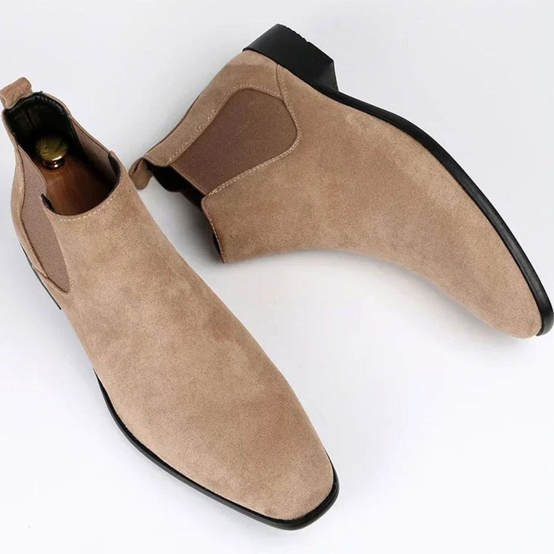 Men's Suede Slip-On Chelsea Ankle Boots