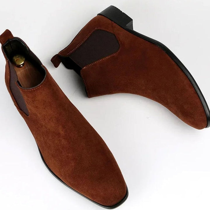 Men's Suede Slip-On Chelsea Ankle Boots