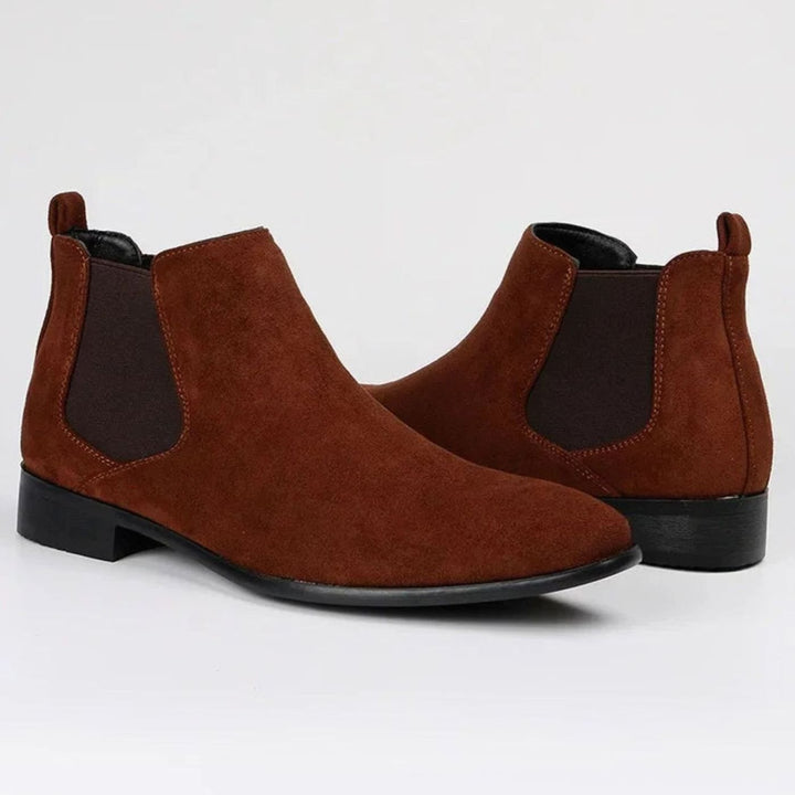 Men's Suede Slip-On Chelsea Ankle Boots