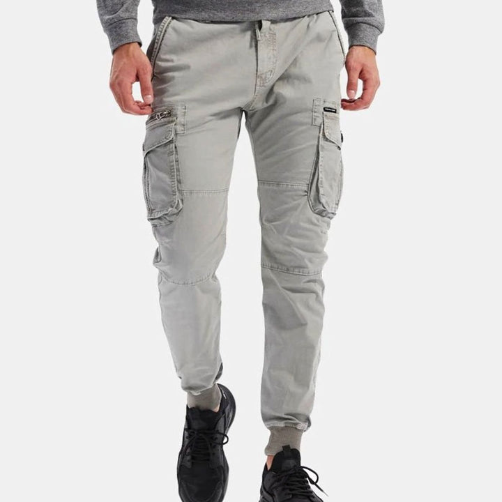 Men's Tactical Multi-Pocket Drawstring Cargo Jogger Trousers