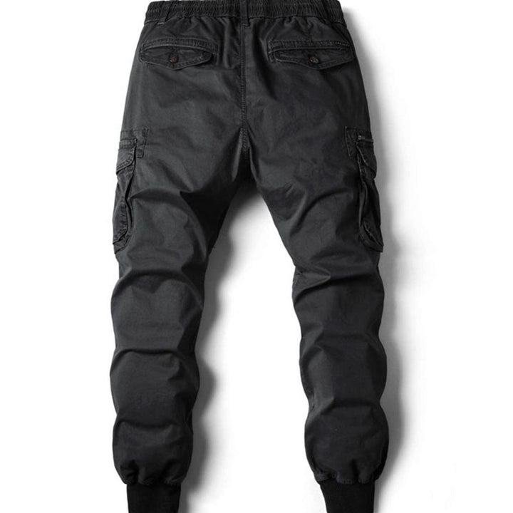 Men's Tapered-Fit Elasticated-Waist Cargo Jogger Trousers