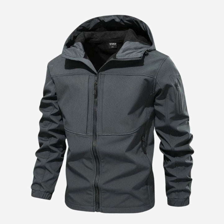 Men's Water-Resistant Softshell Hooded Outdoor Jacket