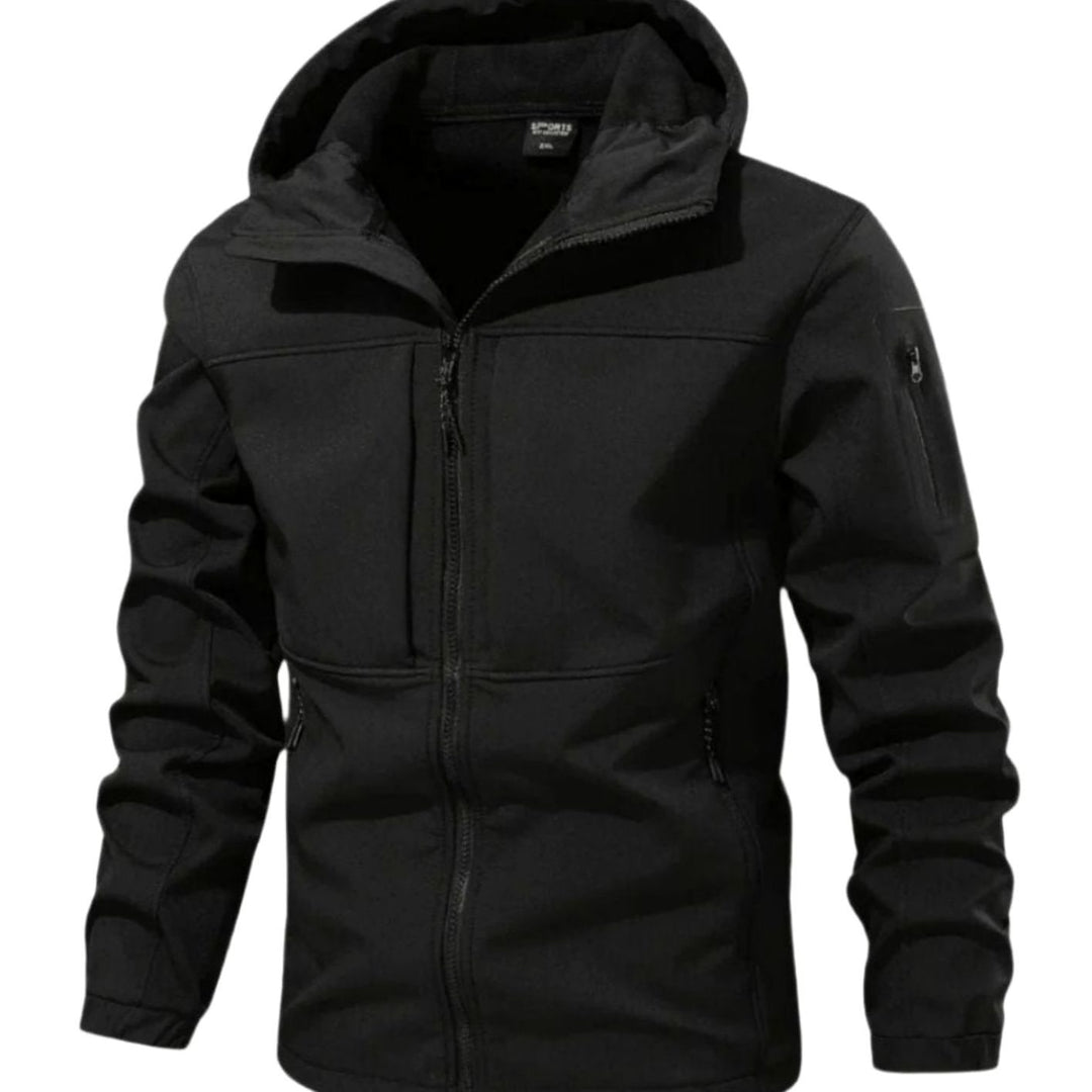 Men's Water-Resistant Softshell Hooded Outdoor Jacket
