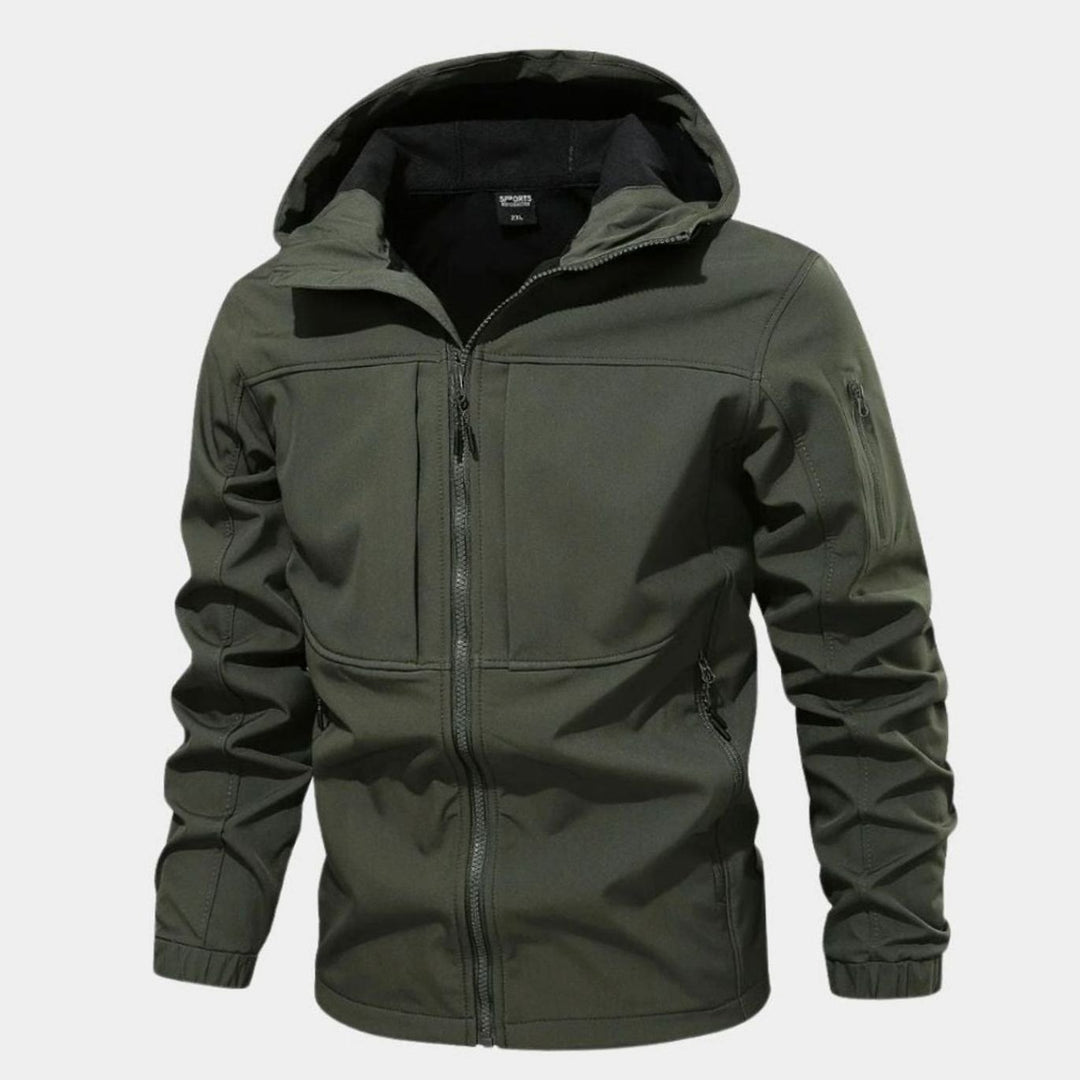 Men's Water-Resistant Softshell Hooded Outdoor Jacket