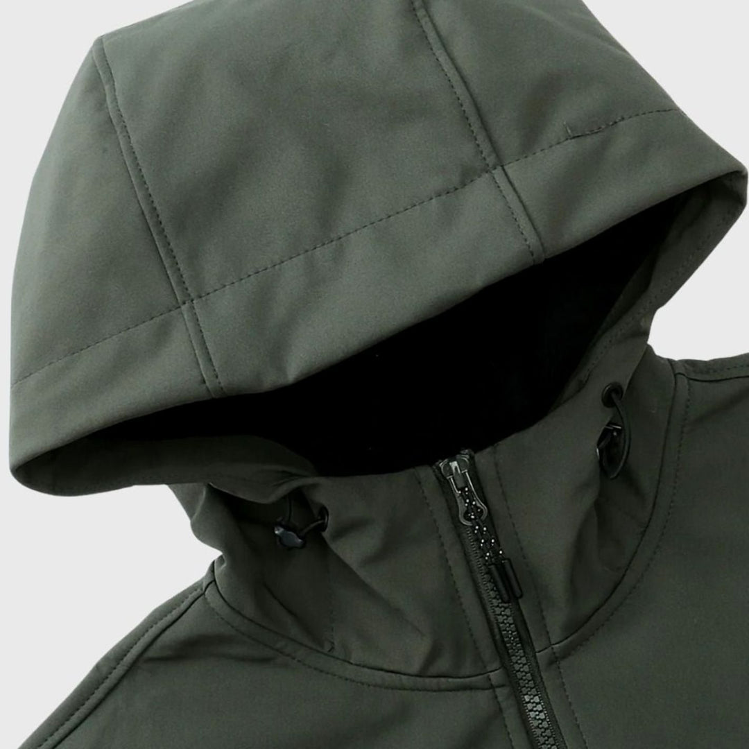 Men's Water-Resistant Softshell Hooded Outdoor Jacket