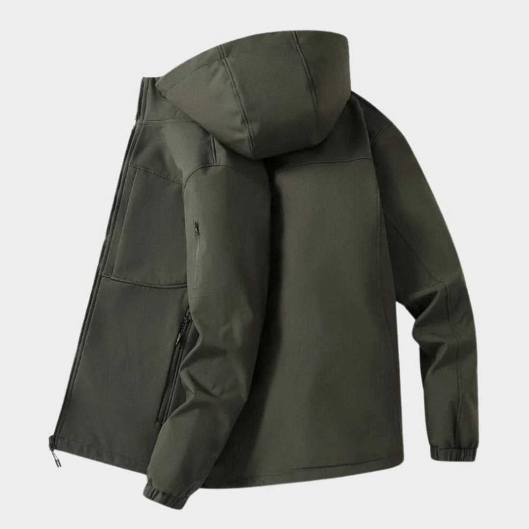 Men's Water-Resistant Softshell Hooded Outdoor Jacket