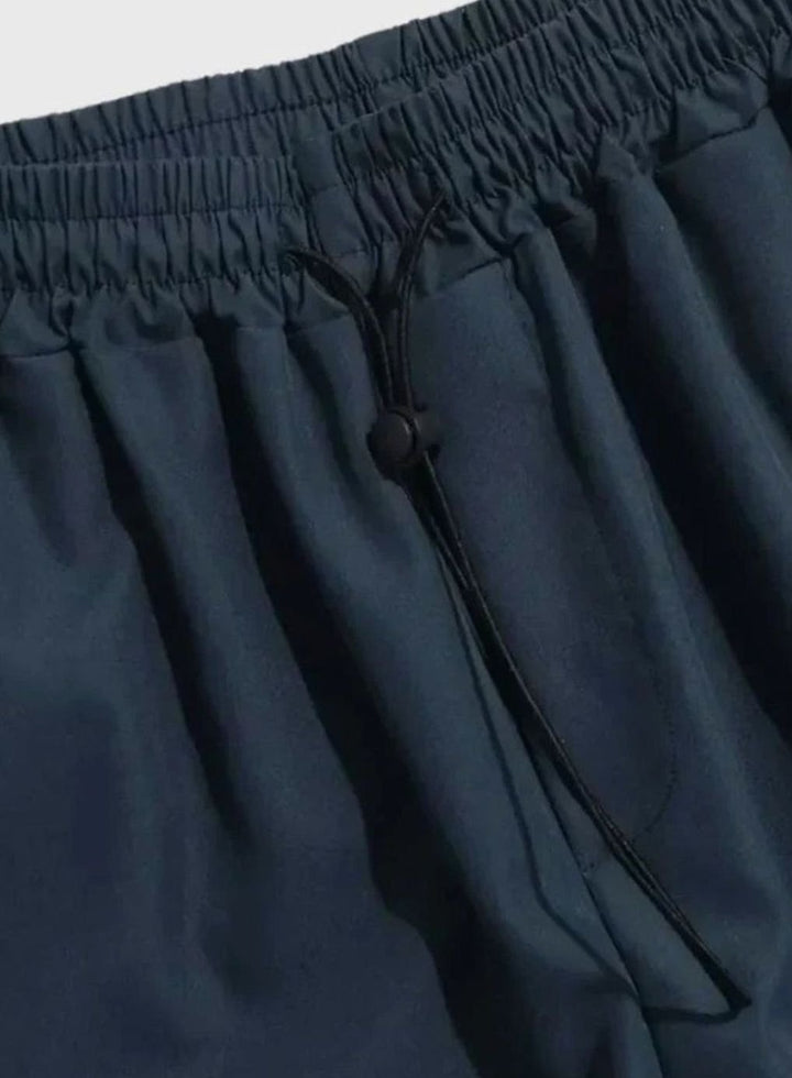 Men's Wide-Leg Drawstring Cargo Trousers
