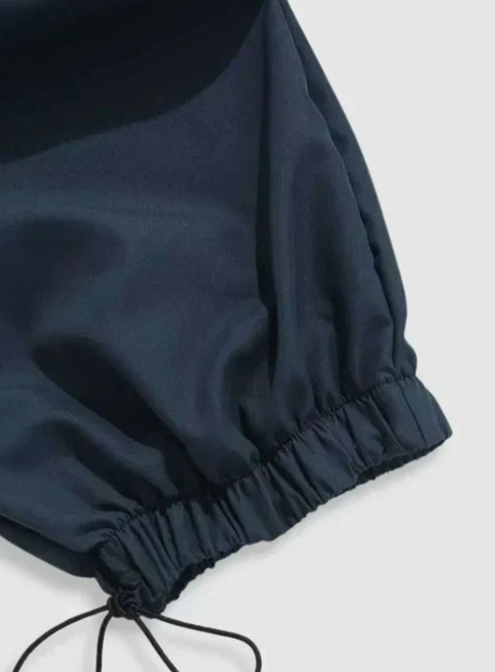 Men's Wide-Leg Drawstring Cargo Trousers