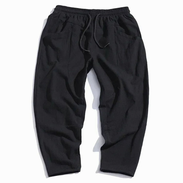 Men's Wide-Leg Relaxed Drawstring Casual Trousers