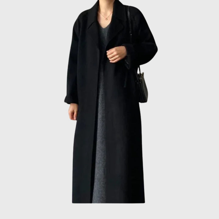 Women's Belted Wool-Blend Longline Wrap Overcoat