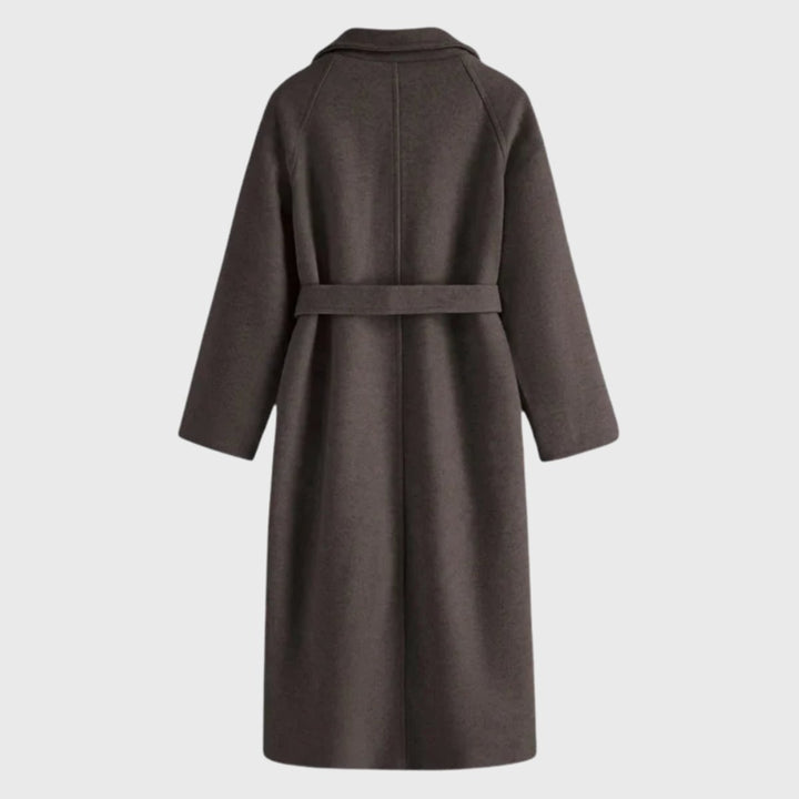 Women's Belted Wool-Blend Longline Wrap Overcoat