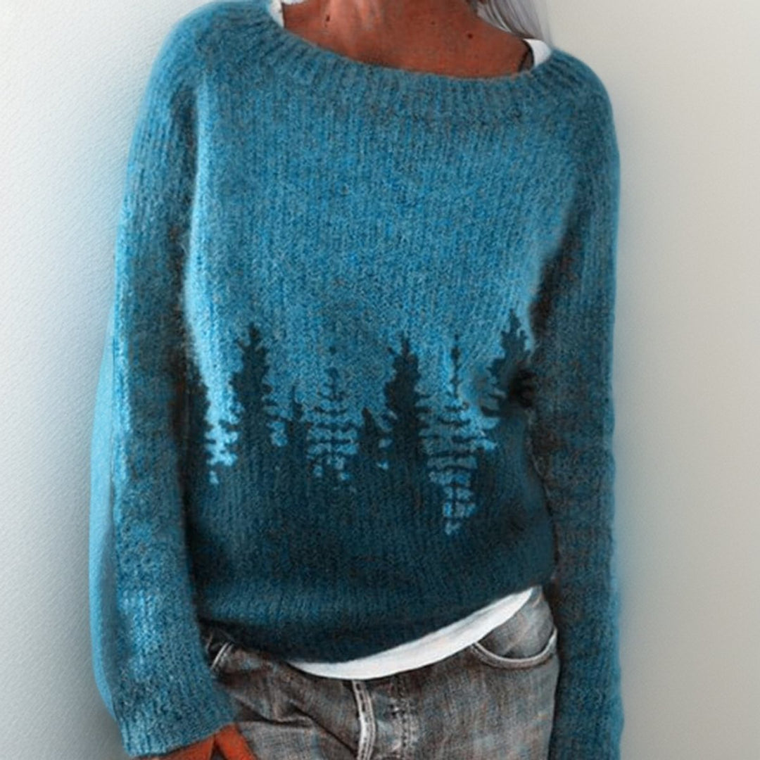 Women's Bohemian Fair Isle Knitted Sweater Long Sleeve Jumper