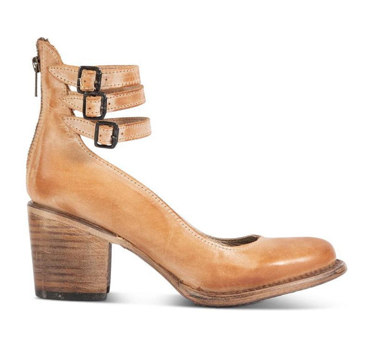 Women's Buckle-Strap Pointed-Toe Leather Ankle Heeled Boots