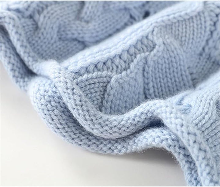 Women's Cable Knitted Sweater Turtleneck Loose-Fit Jumper