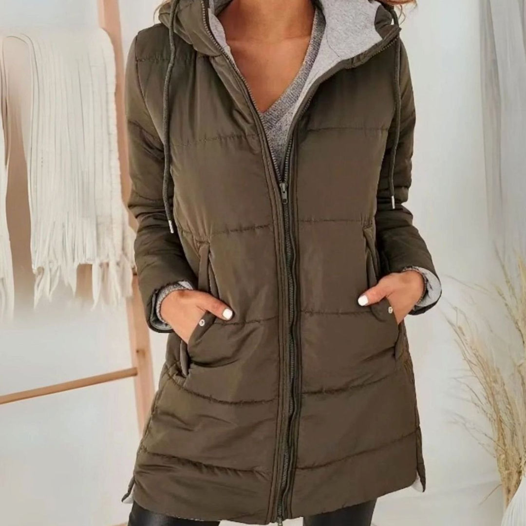Women's Casual Hooded Puffer Jacket Quilted Warm Outerwear