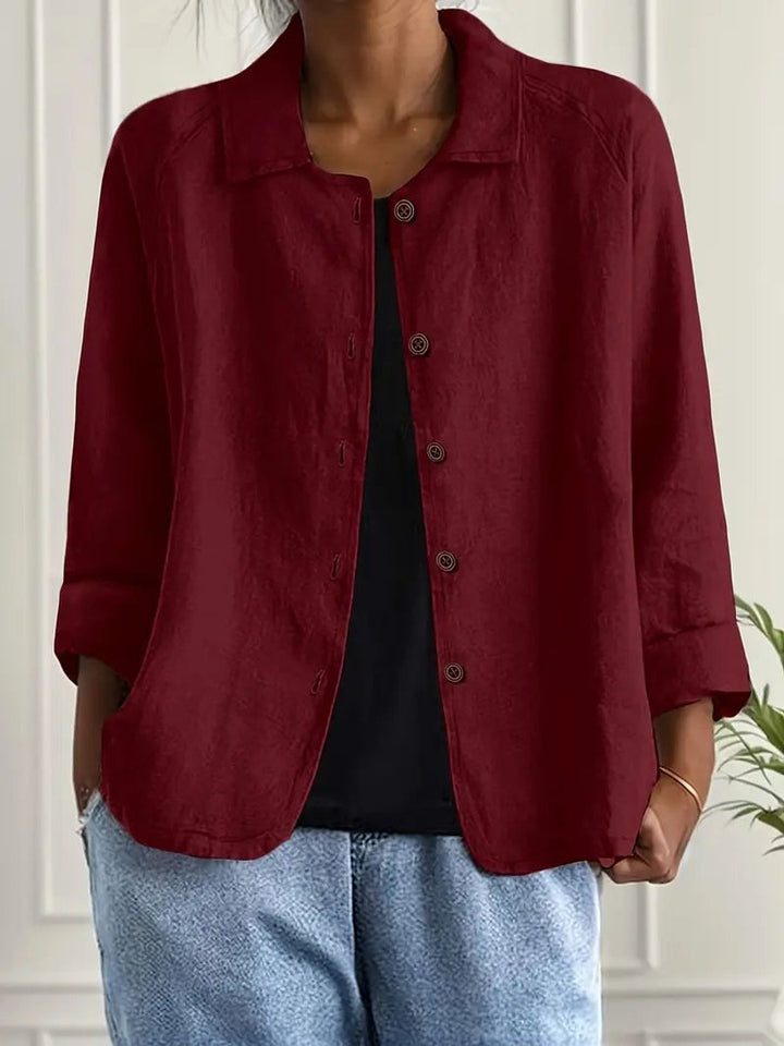 Women's Casual Lightweight Button-Front Overshirt Jacket