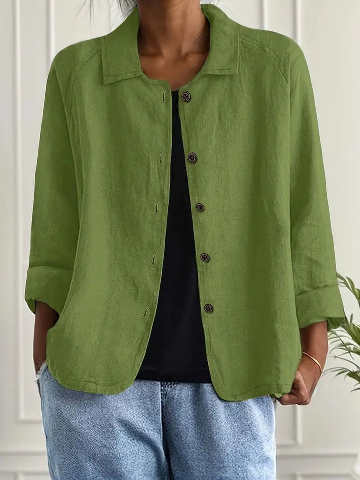 Women's Casual Lightweight Button-Front Overshirt Jacket