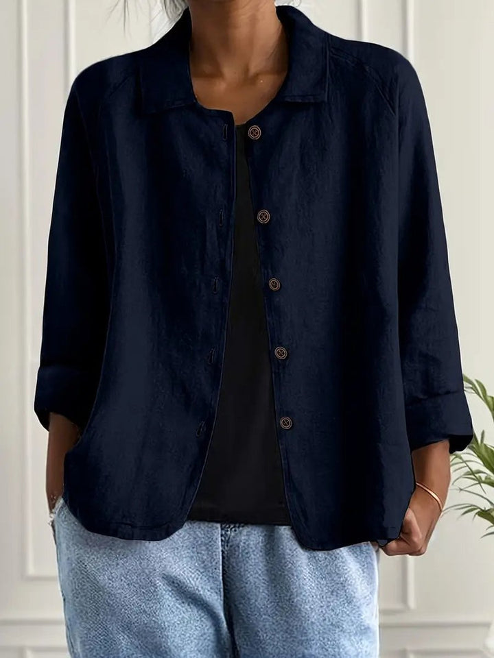 Women's Casual Lightweight Button-Front Overshirt Jacket