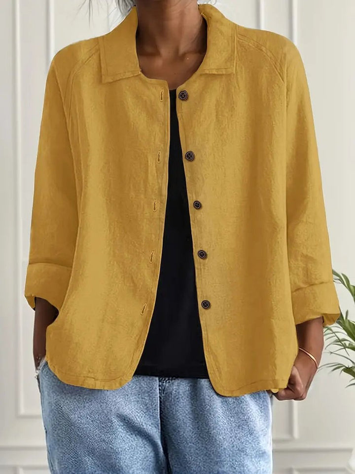Women's Casual Lightweight Button-Front Overshirt Jacket