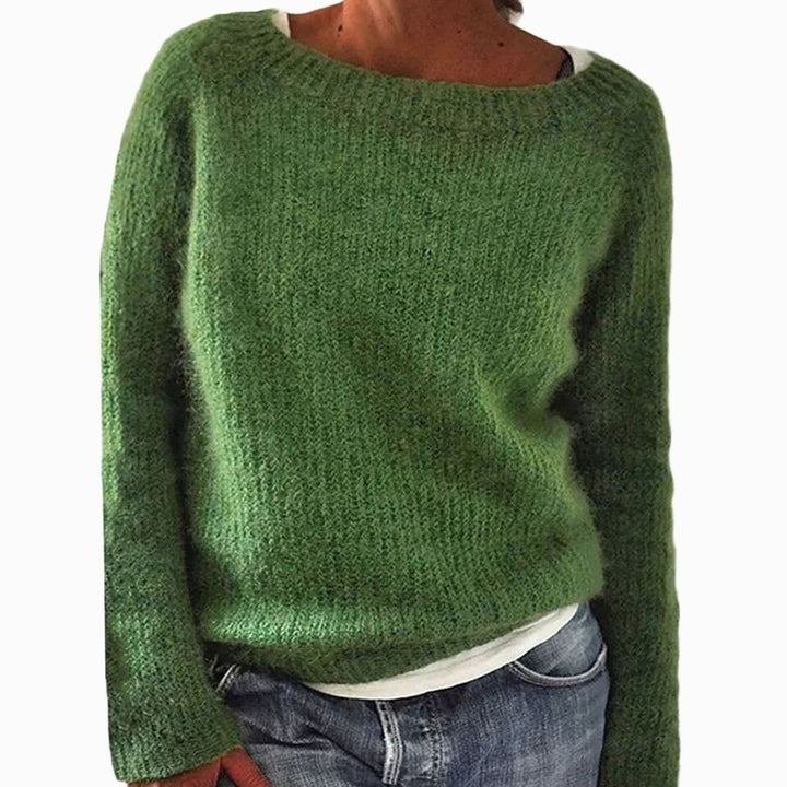 Women's Casual Relaxed-Fit Knit Pullover Sweater - Green