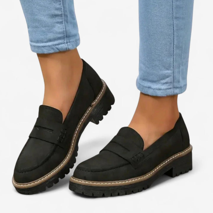 Women's Chunky-Sole Slip-On Penny Loafers