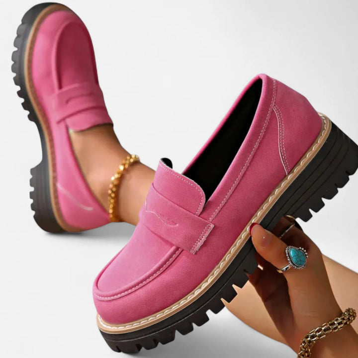 Women's Chunky-Sole Slip-On Penny Loafers
