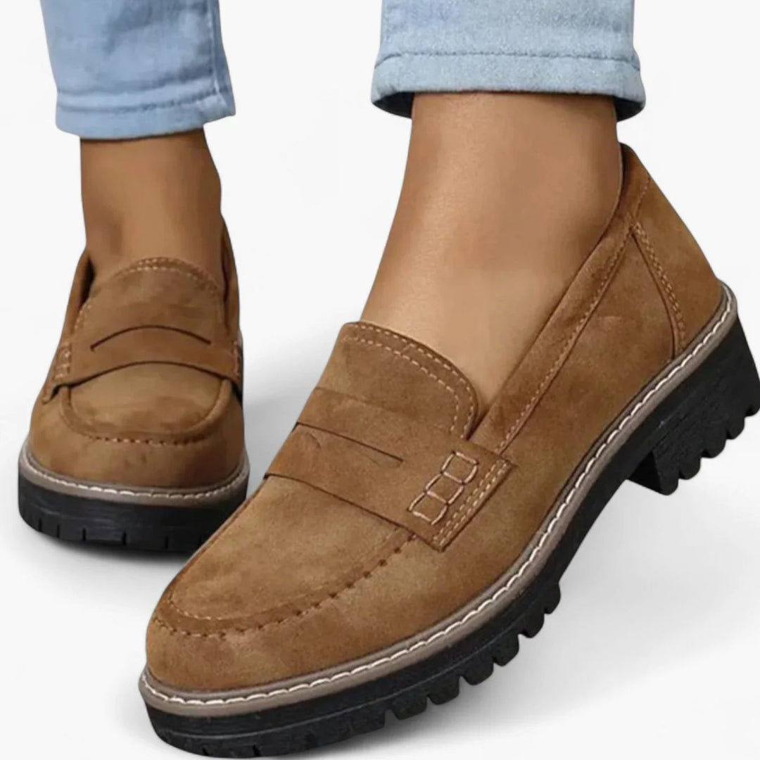 Women's Chunky-Sole Slip-On Penny Loafers