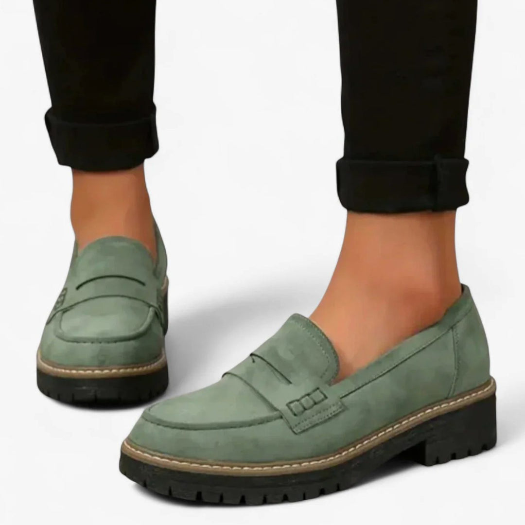 Women's Chunky-Sole Slip-On Penny Loafers