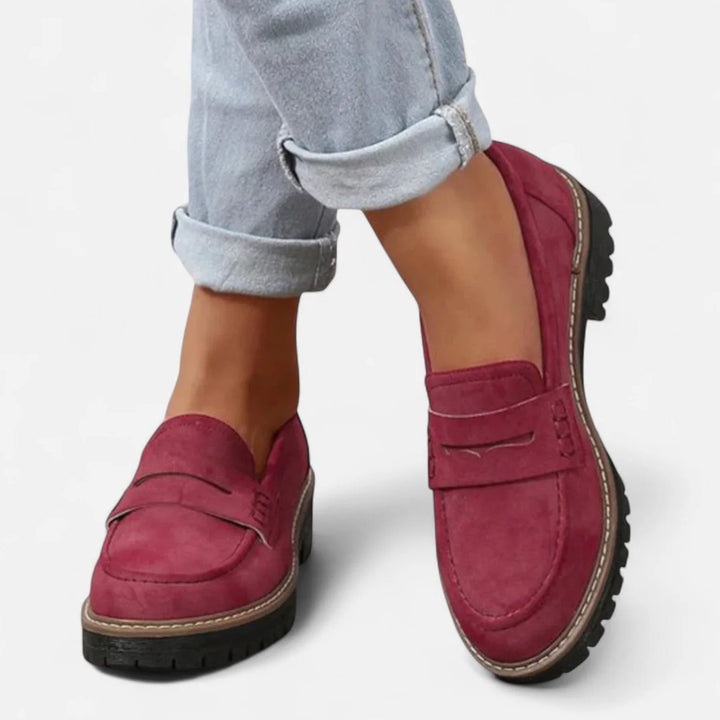 Women's Chunky-Sole Slip-On Penny Loafers