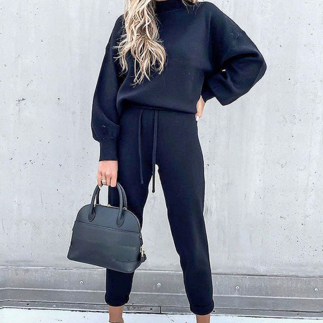 Women's Cosy Two-Piece Tracksuit Outfit Jogger Lounge Set - Blue