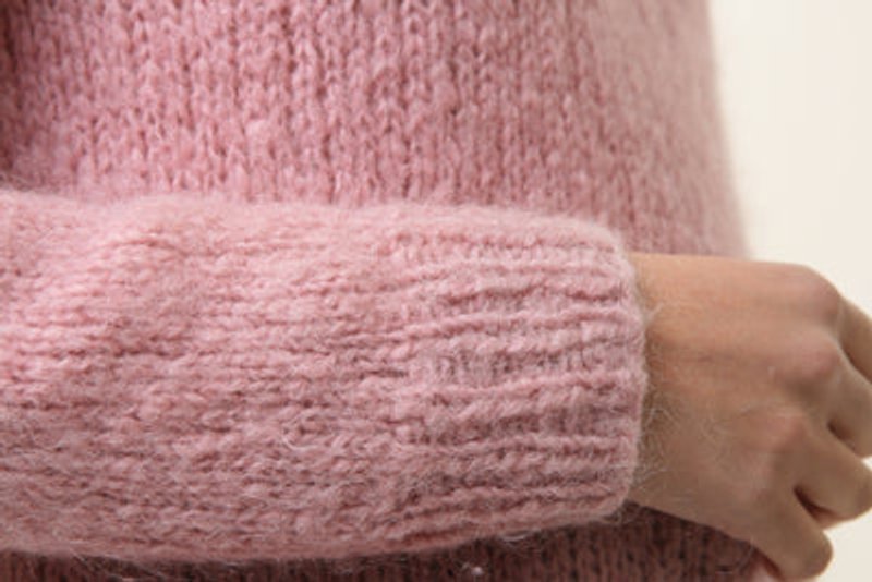 Women's Fair Isle Knit Turtleneck Jumper Oversized Fluffy