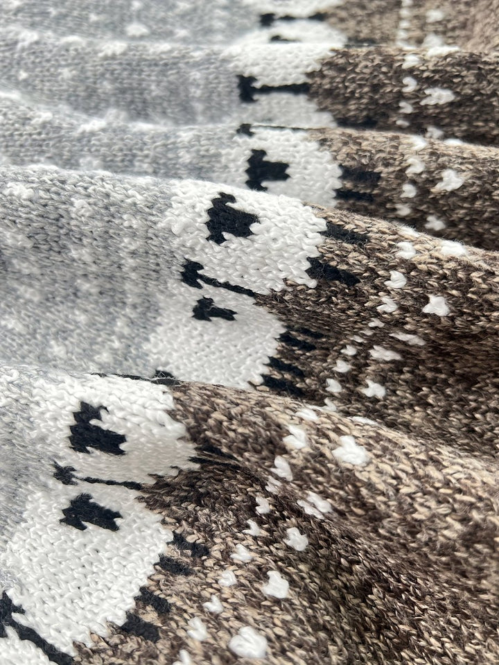 Women's Fair Isle Sheep Jacquard Knitted Sweater Pullover