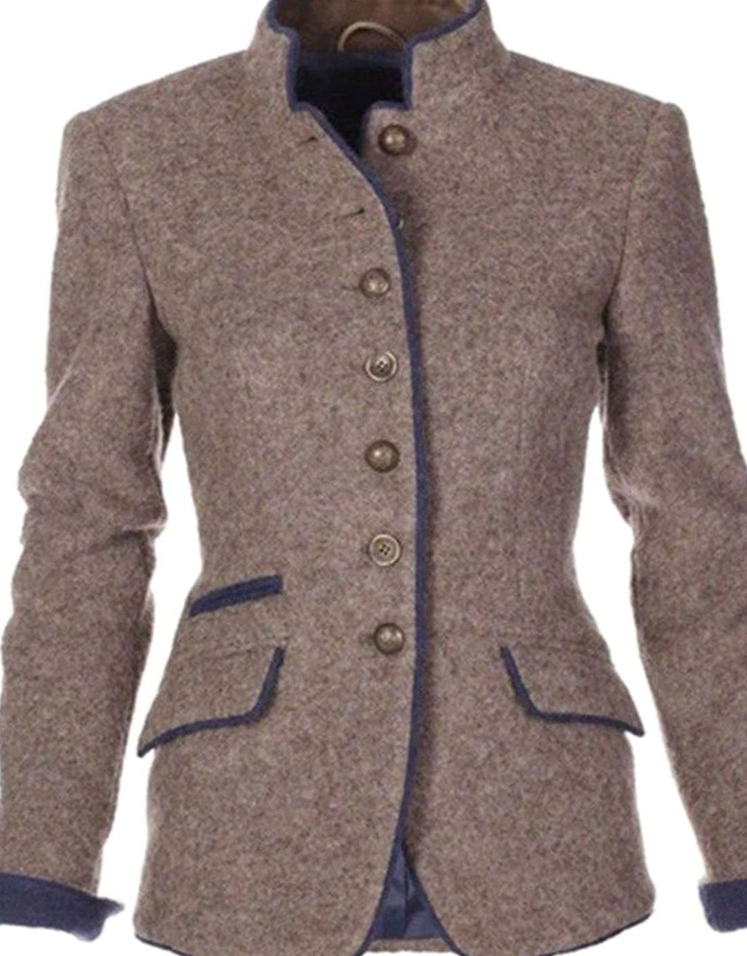 Women's Fitted Tweed Oversized Knit Cardigan Blazer Jacket