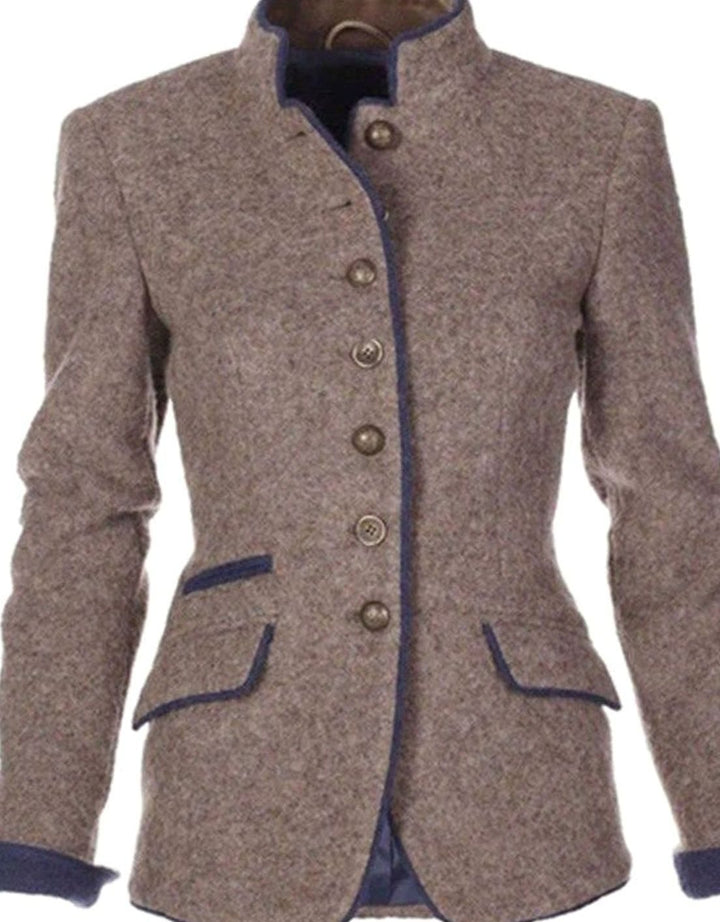 Women's Fitted Tweed Oversized Knit Cardigan Blazer Jacket