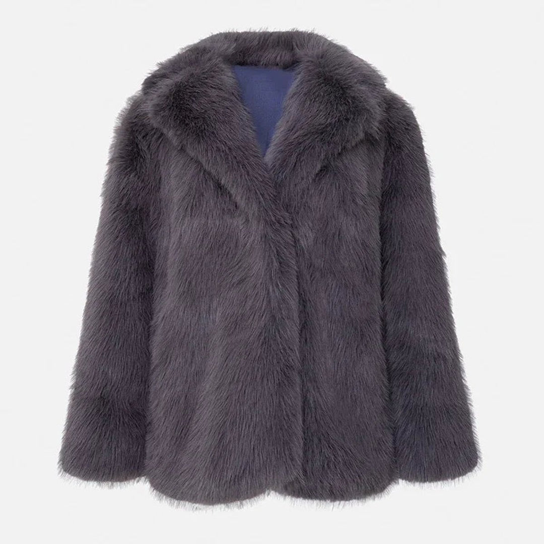Women's Fluffy Short Faux Fur Coat Oversized Teddy Jacket