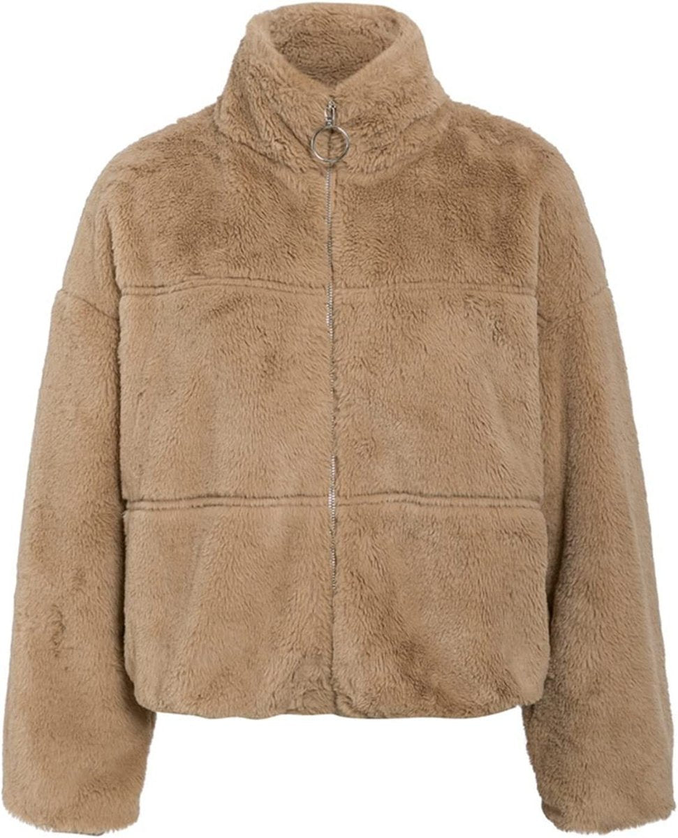 Women's Fluffy Zip-Up Short Faux Fur Coat