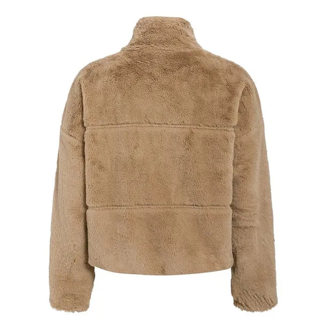 Women's Fluffy Zip-Up Short Faux Fur Coat