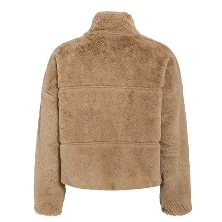 Women's Fluffy Zip-Up Short Faux Fur Coat