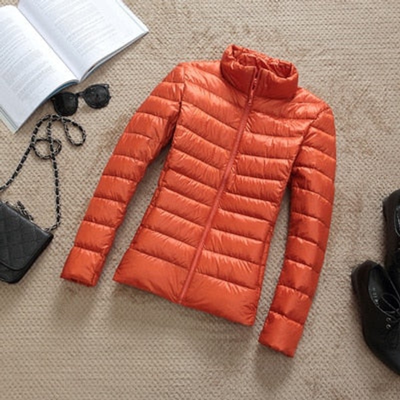 Women's Glossy Quilted Hooded Short Puffer Jacket