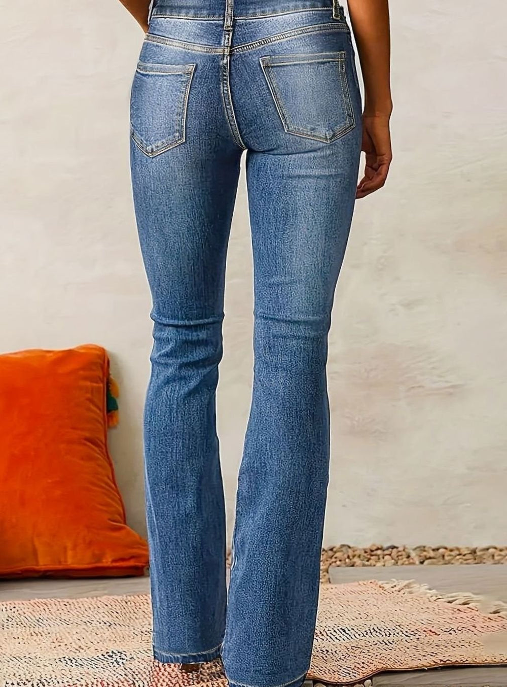 Women's High-Waist Flared Bootcut Denim Jeans