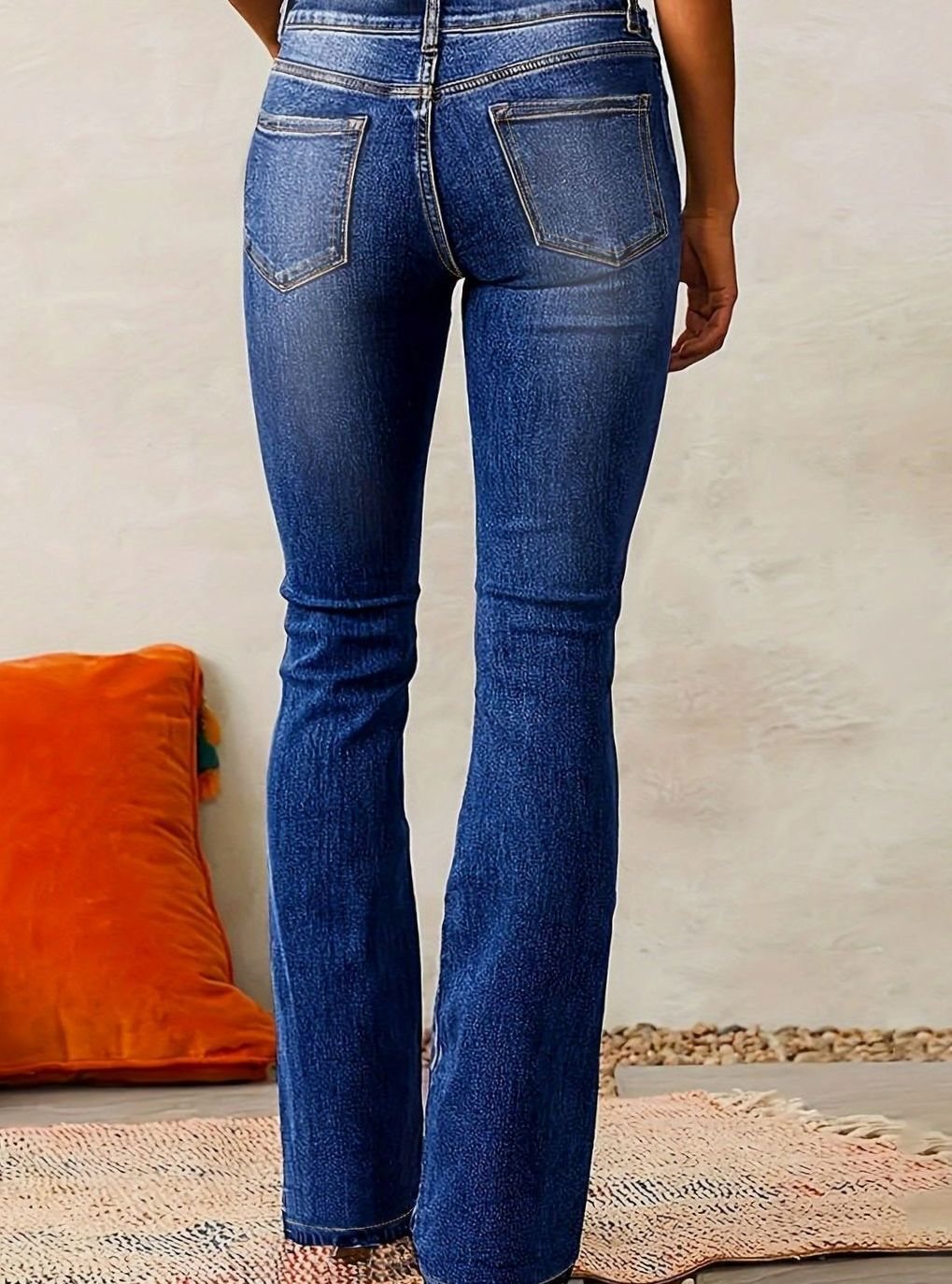 Women's High-Waist Flared Bootcut Denim Jeans