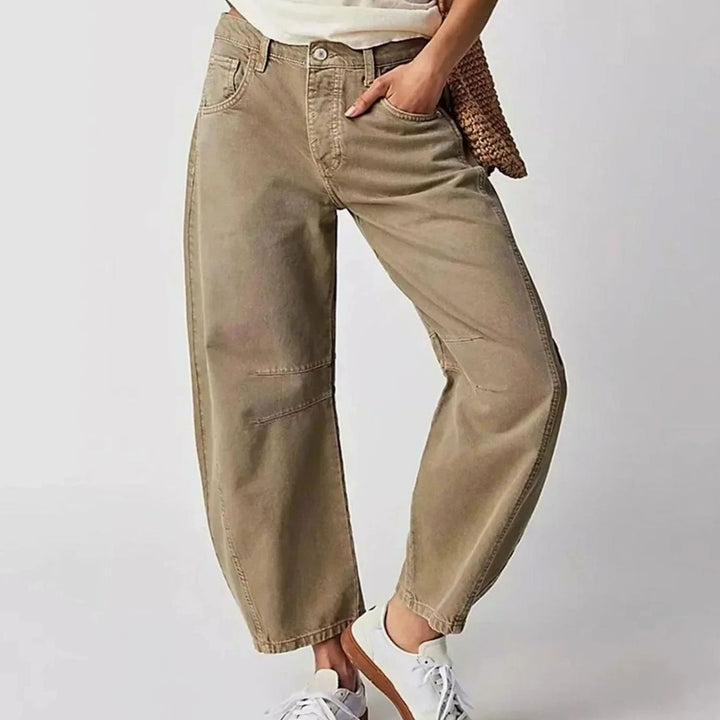 Women's High-Waist Relaxed-Fit Wide-Leg Barrel Jeans
