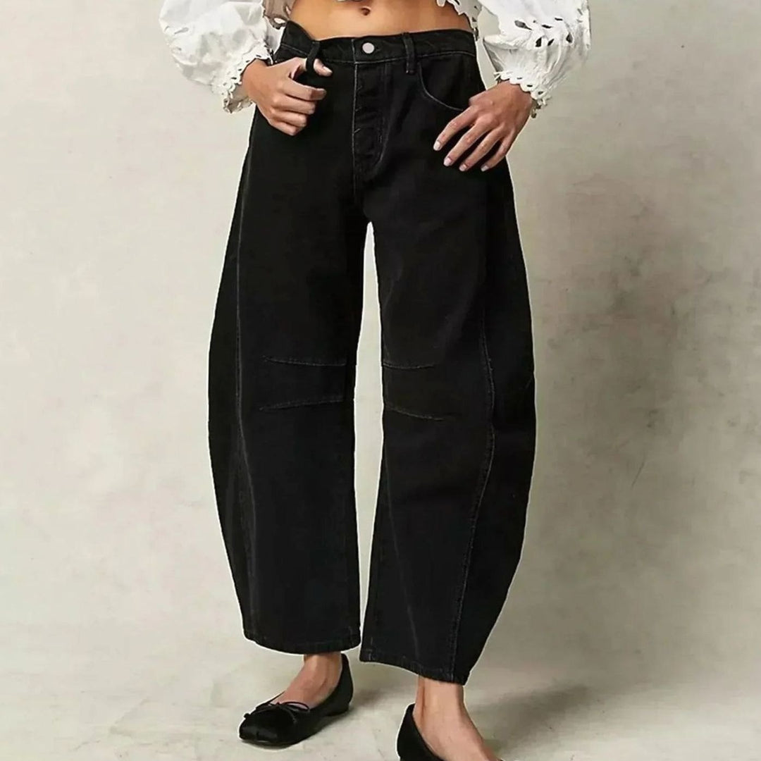 Women's High-Waist Relaxed-Fit Wide-Leg Barrel Jeans