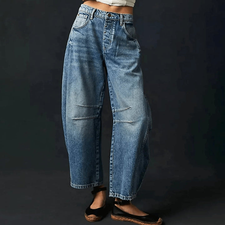 Women's High-Waist Relaxed-Fit Wide-Leg Barrel Jeans